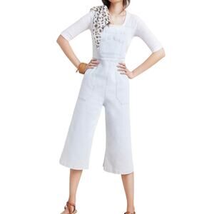 Citizens of Humanity Cropped Wide Leg Denim Overalls Sun bleached SZ Med Boho